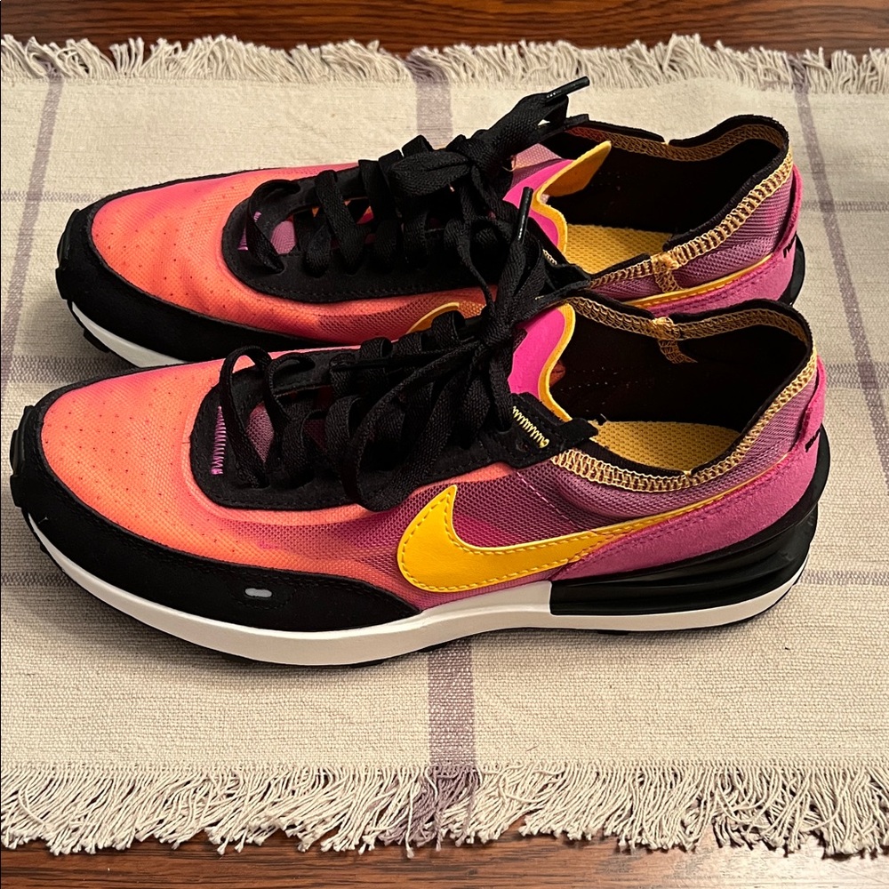 Nike Waffle One in the "Active Fuchsia / University Gold / Black"